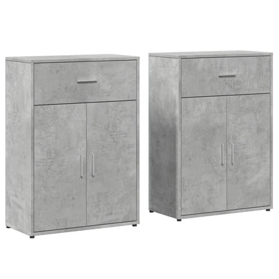 Senkit 2 kpl betoninharmaa 60x30x84 cm tekninen puu
