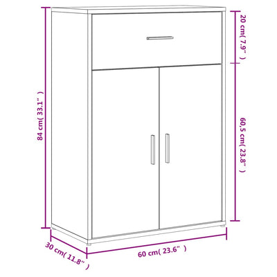 Senkit 2 kpl betoninharmaa 60x30x84 cm tekninen puu