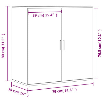 Senkit 2 kpl valkoinen 79x38x80 cm tekninen puu