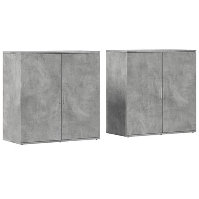 Senkit 2 kpl betoninharmaa 79x38x80 cm tekninen puu
