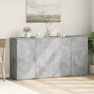 Senkit 2 kpl betoninharmaa 79x38x80 cm tekninen puu