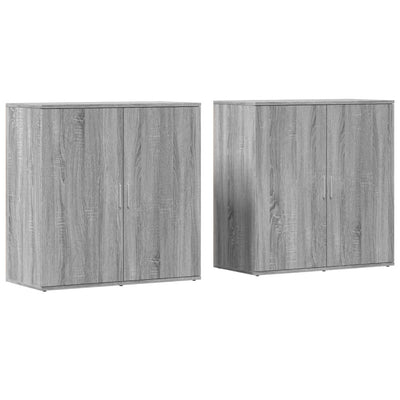 Senkit 2 kpl harmaa Sonoma 79x38x80 cm tekninen puu
