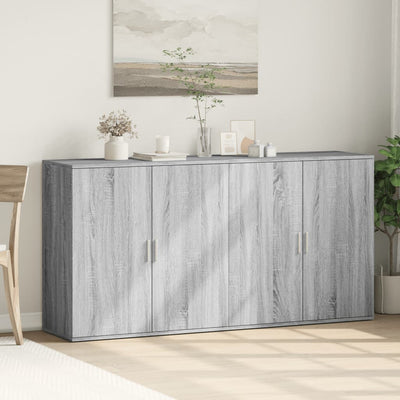 Senkit 2 kpl harmaa Sonoma 79x38x80 cm tekninen puu