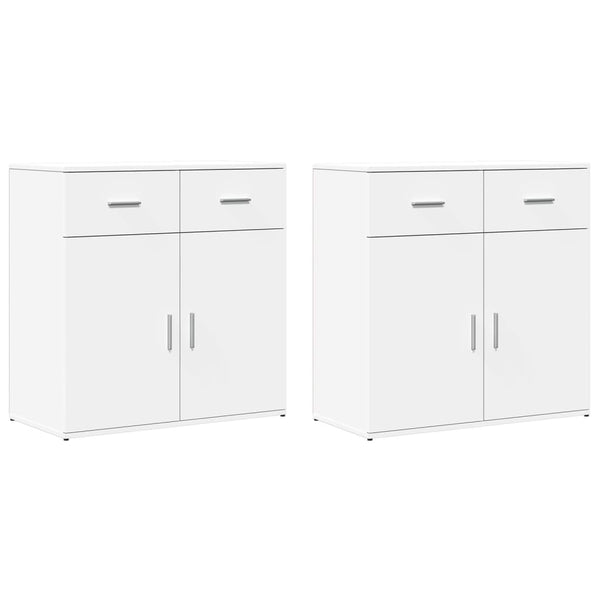 Valkoinen senkit Janay 79x38x80cm (2 kpl puinen)