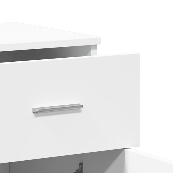 Valkoinen senkit Janay 79x38x80cm (2 kpl puinen)