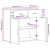 Valkoinen senkit Janay 79x38x80cm (2 kpl puinen)