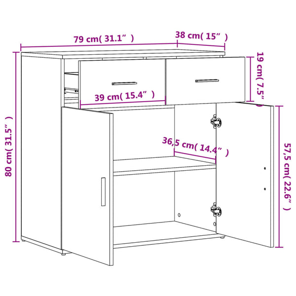 Valkoinen senkit Janay 79x38x80cm (2 kpl puinen)