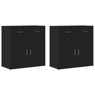 Senkit 2 kpl musta 79x38x80 cm tekninen puu