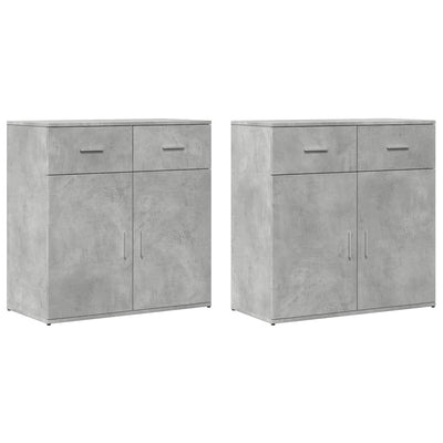Senkit 2 kpl betoninharmaa 79x38x80 cm tekninen puu