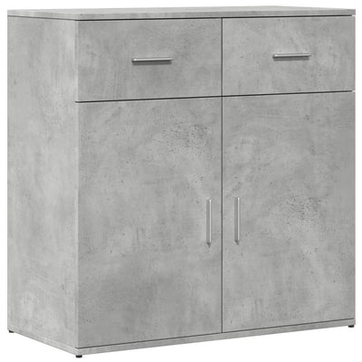 Senkit 2 kpl betoninharmaa 79x38x80 cm tekninen puu