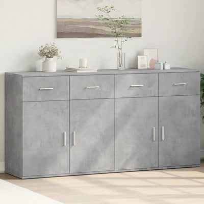 Senkit 2 kpl betoninharmaa 79x38x80 cm tekninen puu