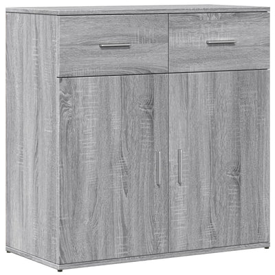 Senkit 2 kpl harmaa Sonoma 79x38x80 cm tekninen puu