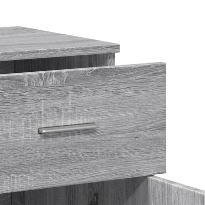 Senkit 2 kpl harmaa Sonoma 79x38x80 cm tekninen puu