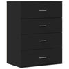 Senkit 2 kpl musta 60x39x80 cm tekninen puu