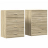 Senkit 2 kpl Sonoma-tammi 60x39x80 cm tekninen puu