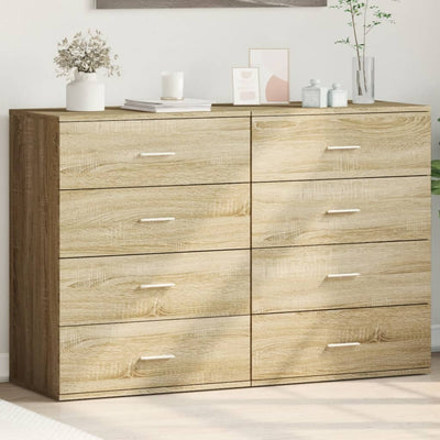 Senkit 2 kpl Sonoma-tammi 60x39x80 cm tekninen puu