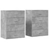 Senkit 2 kpl betoninharmaa 60x39x80 cm tekninen puu