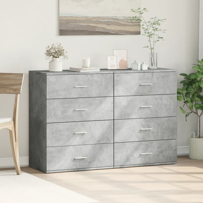 Senkit 2 kpl betoninharmaa 60x39x80 cm tekninen puu