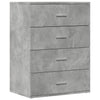 Senkit 2 kpl betoninharmaa 60x39x80 cm tekninen puu