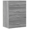 Senkit 2 kpl harmaa Sonoma 60x39x80 cm tekninen puu