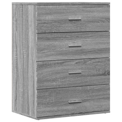 Senkit 2 kpl harmaa Sonoma 60x39x80 cm tekninen puu