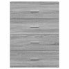 Senkit 2 kpl harmaa Sonoma 60x39x80 cm tekninen puu