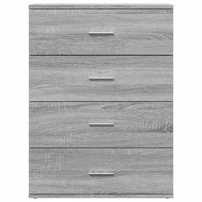 Senkit 2 kpl harmaa Sonoma 60x39x80 cm tekninen puu