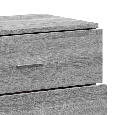 Senkit 2 kpl harmaa Sonoma 60x39x80 cm tekninen puu