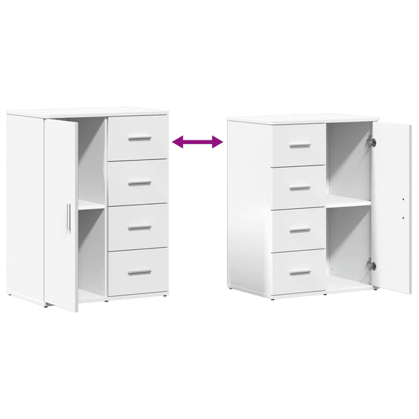 Valkoinen senkit Adreiana 59x39x80cm (2 kpl puinen)