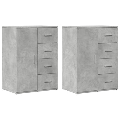 Senkit 2 kpl betoninharmaa 59x39x80 cm tekninen puu