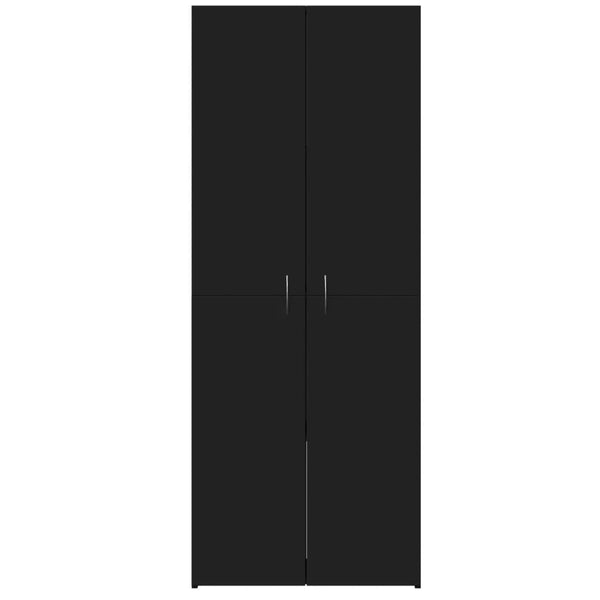Arkistokaappi musta 60x32x153 cm tekninen puu