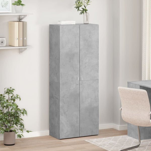 Arkistokaappi betoninharmaa 60x32x153 cm tekninen puu