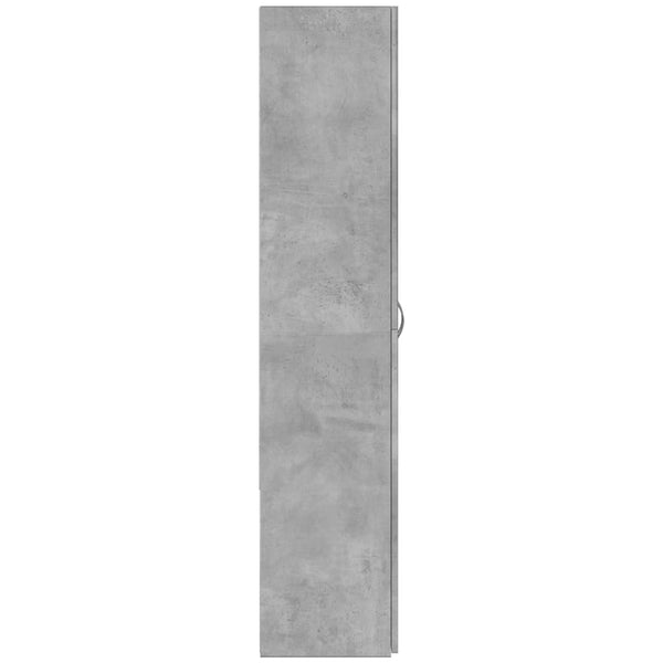 Arkistokaappi betoninharmaa 60x32x153 cm tekninen puu