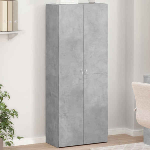Arkistokaappi betoninharmaa 60x32x153 cm tekninen puu
