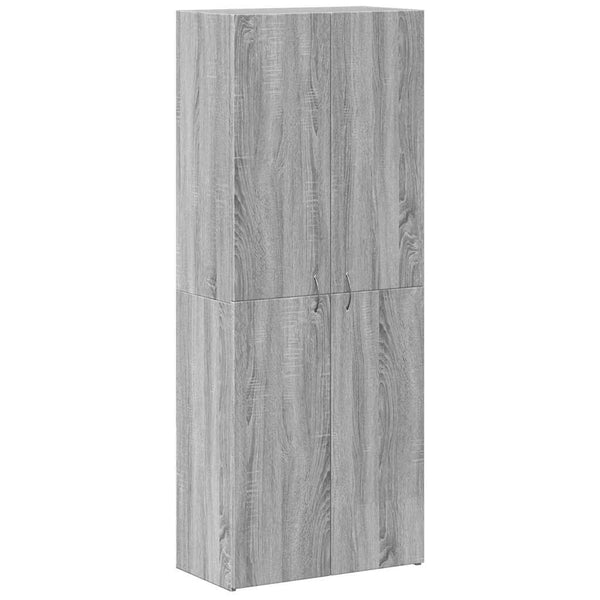 Arkistokaappi harmaa Sonoma 60x32x153 cm tekopuu