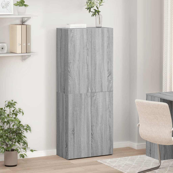 Arkistokaappi harmaa Sonoma 60x32x153 cm tekopuu