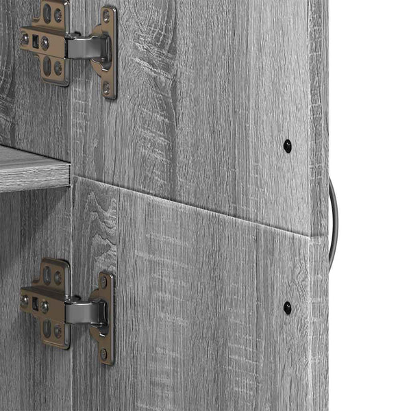Arkistokaappi harmaa Sonoma 60x32x153 cm tekopuu
