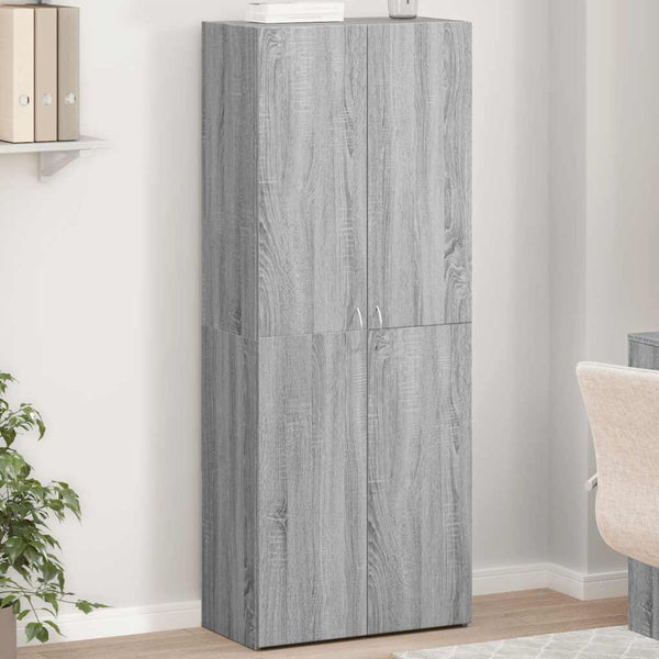 Arkistokaappi harmaa Sonoma 60x32x153 cm tekopuu