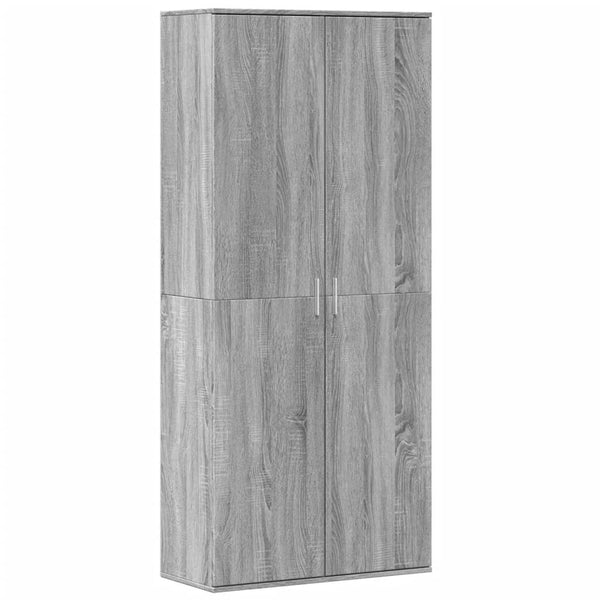 Kaappi harmaa Sonoma 80x35x180 cm tekninen puu