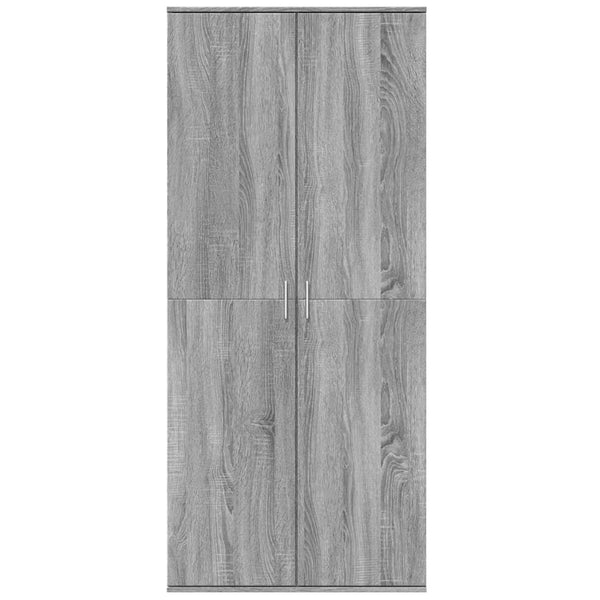 Kaappi harmaa Sonoma 80x35x180 cm tekninen puu