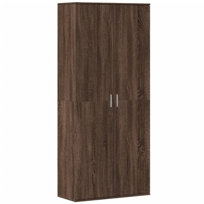 Kaappi ruskea tammi 80x35x180 cm tekninen puu