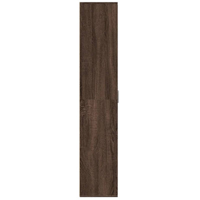 Kaappi ruskea tammi 80x35x180 cm tekninen puu