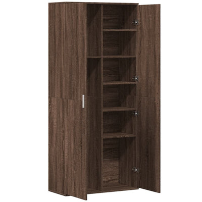Kaappi ruskea tammi 80x35x180 cm tekninen puu