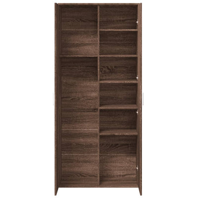 Kaappi ruskea tammi 80x35x180 cm tekninen puu