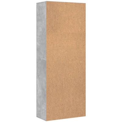 Kaappi betoninharmaa 70x35x180 cm tekninen puu