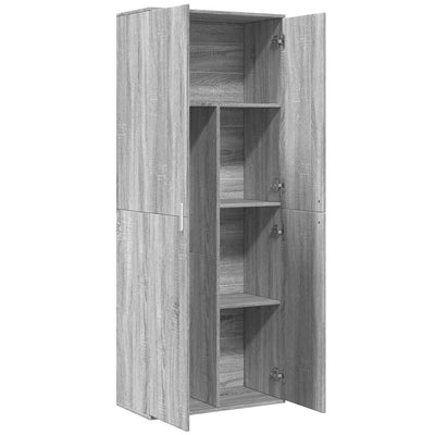 Kaappi harmaa Sonoma 70x35x180 cm tekninen puu