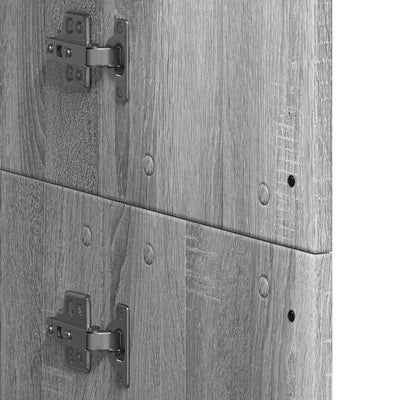 Kaappi harmaa Sonoma 60x35x180 cm lastulevy