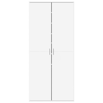 Kenkäkaappi valkoinen 80x39x178 cm lastulevy