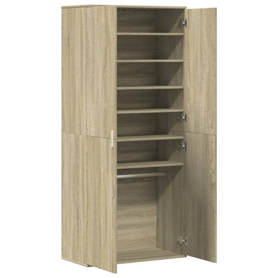 Kenkäkaappi Sonoma-tammi 80x39x178 cm lastulevy
