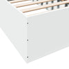 Valkoinen sängynrunko Hegedus 75x190cm (puinen)